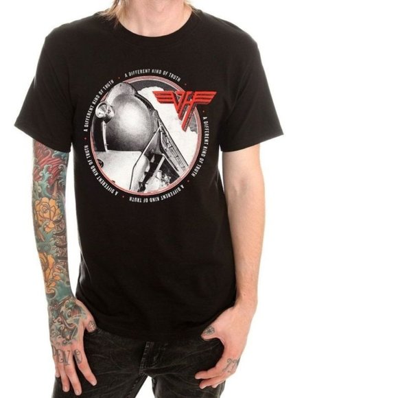 Van Halen A Different Kind Of Truth Logo metal rock Official T-Shirt L NWT - Picture 1 of 2
